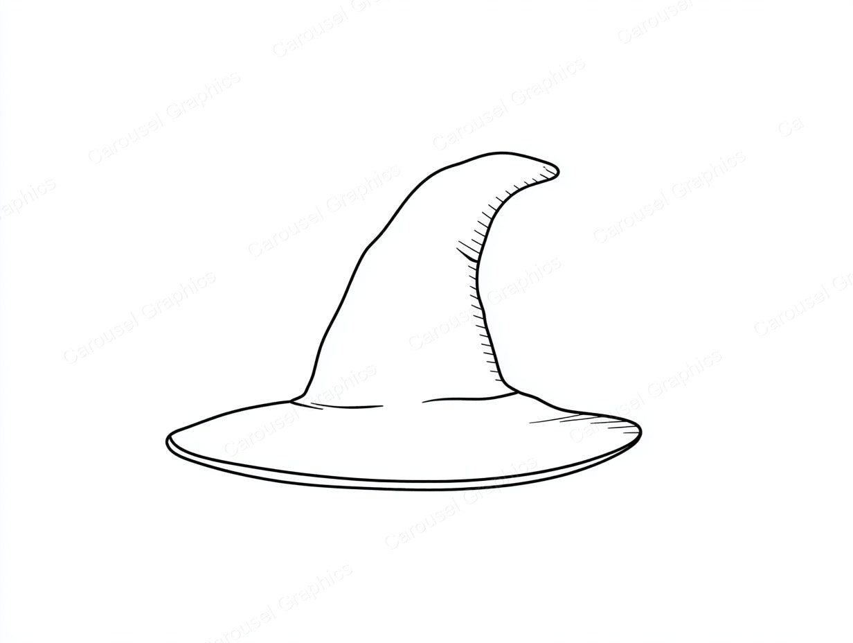 Witch Hat Vector Graphic preview