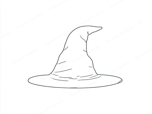 Witch Hat Vector Graphic preview