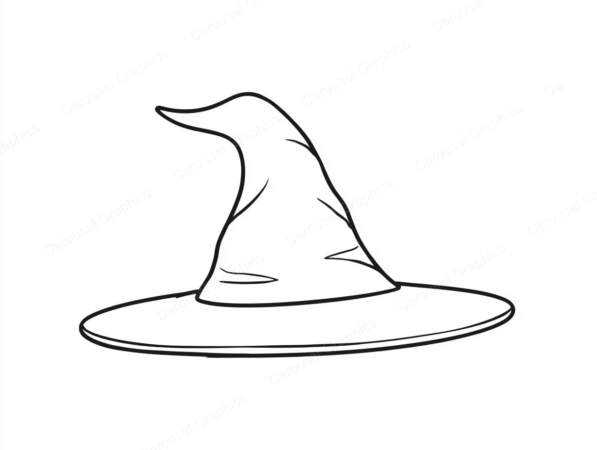 Witch Hat Vector Graphic preview