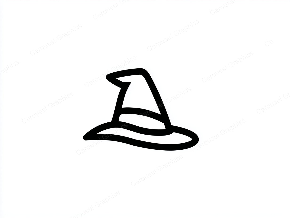 Witch Hat Vector Graphic preview