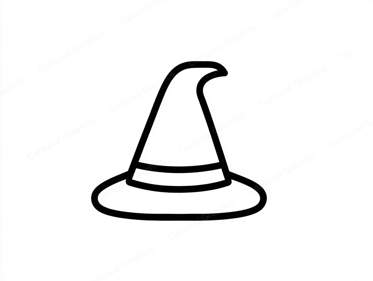Witch Hat Vector Graphic preview