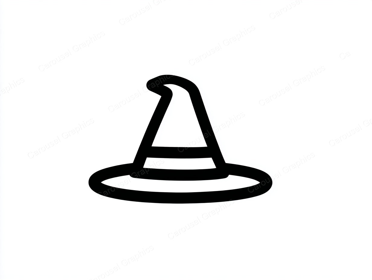 Witch Hat Vector Graphic preview
