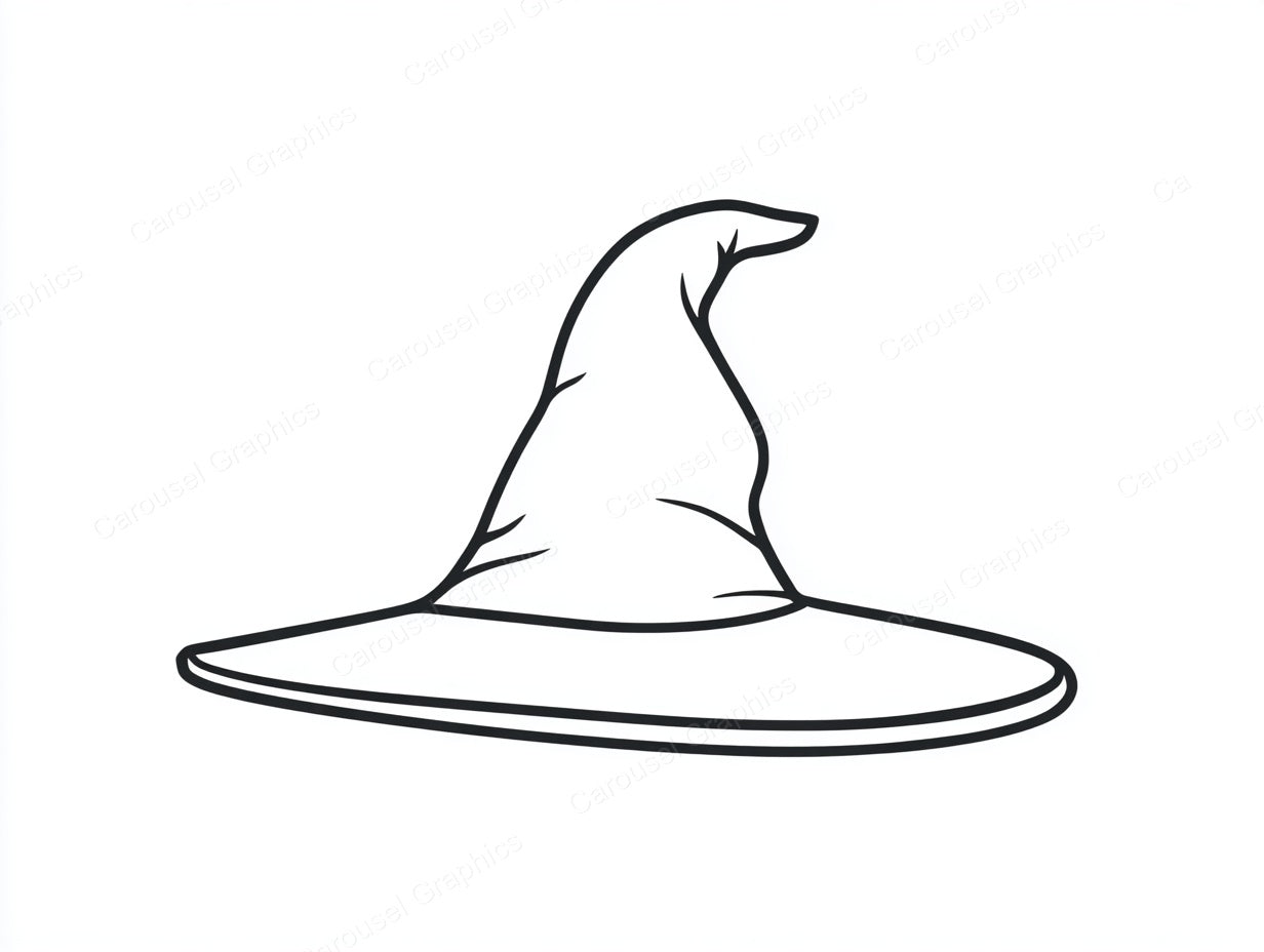 Witch Hat Vector Graphic preview