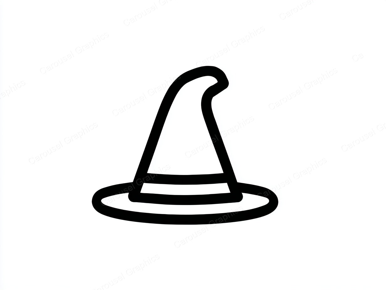 Witch Hat Vector Graphic preview