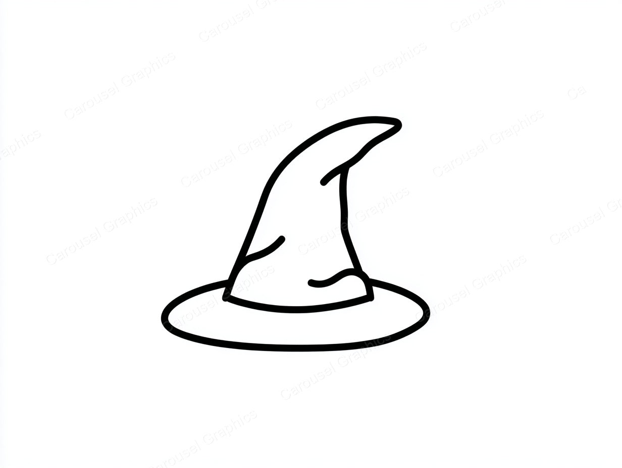 Witch Hat Vector Graphic preview