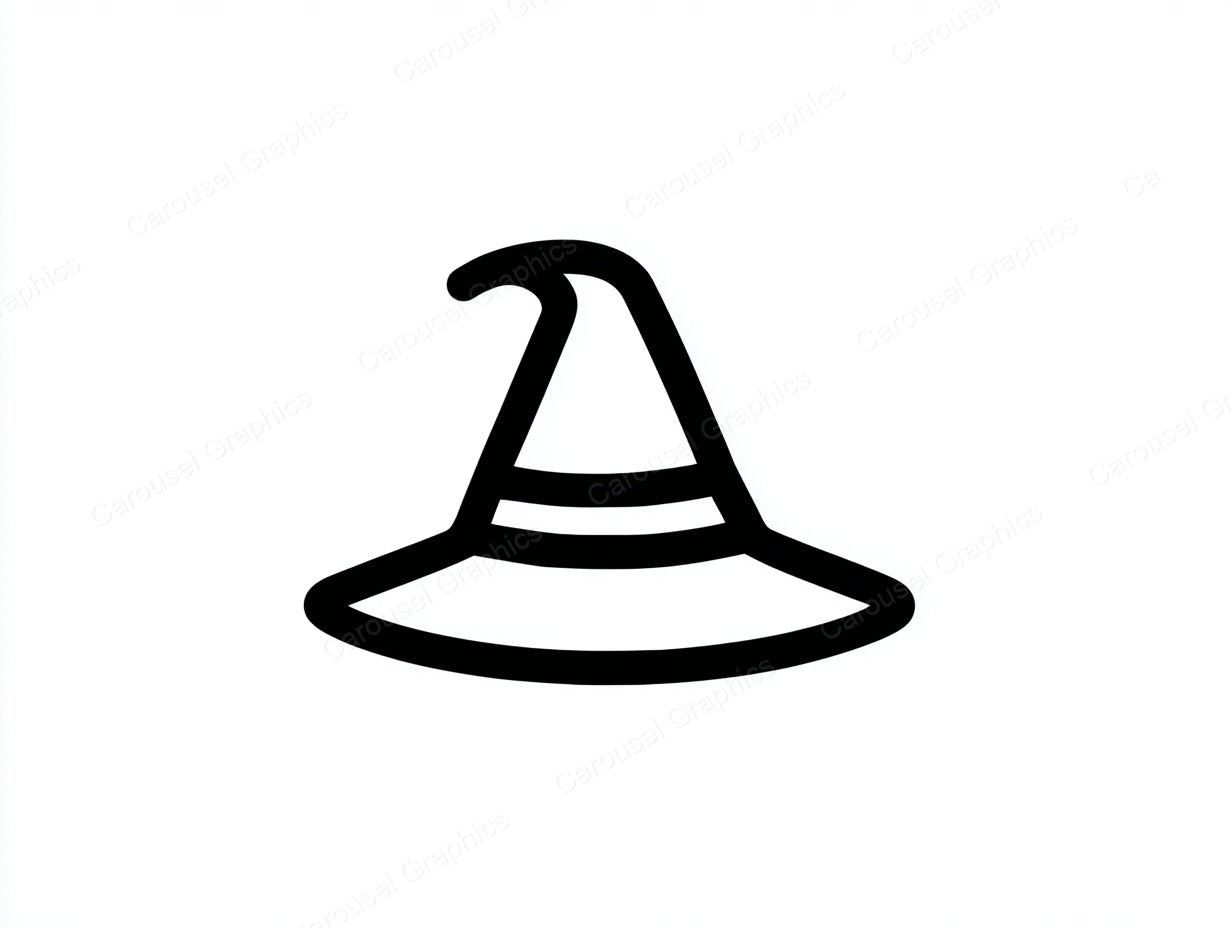Witch Hat Vector Graphic preview