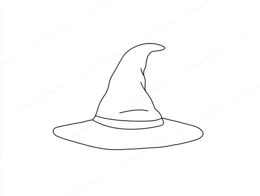 Witch Hat Vector Graphic preview