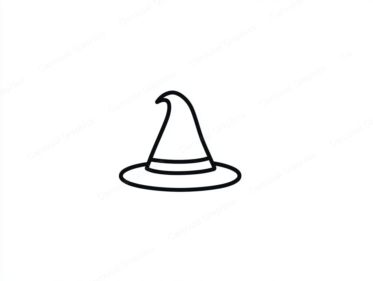Witch Hat Vector Graphic preview