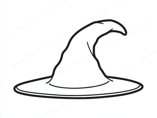 Witch Hat Vector Graphic preview