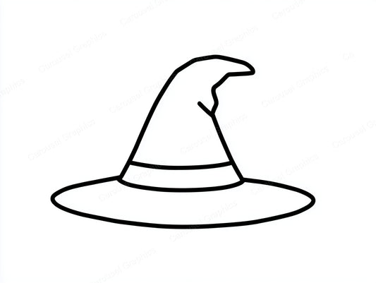 Witch Hat Vector Graphic preview