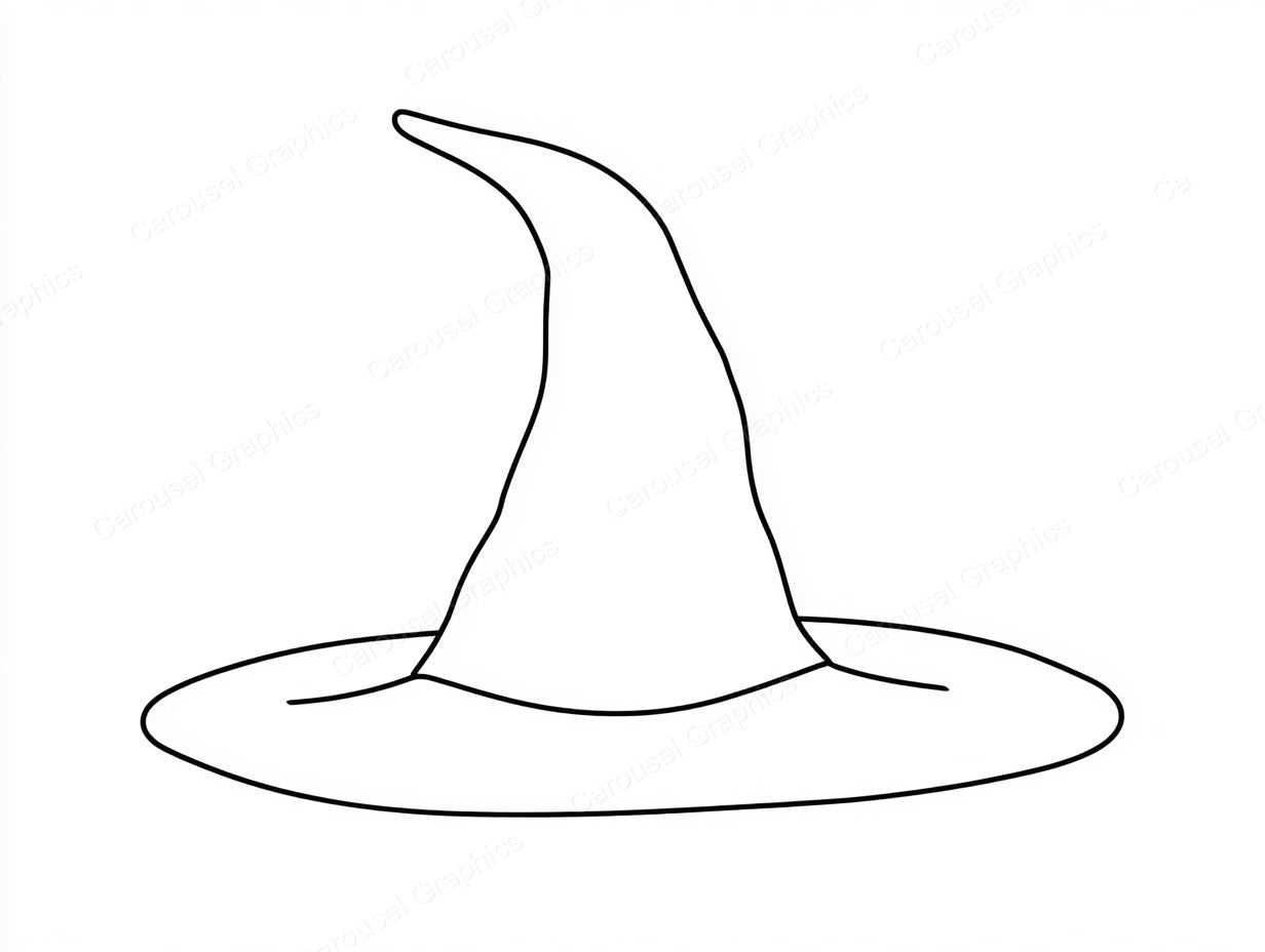 Witch Hat Vector Graphic preview