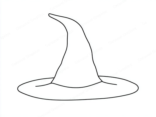Witch Hat Vector Graphic preview