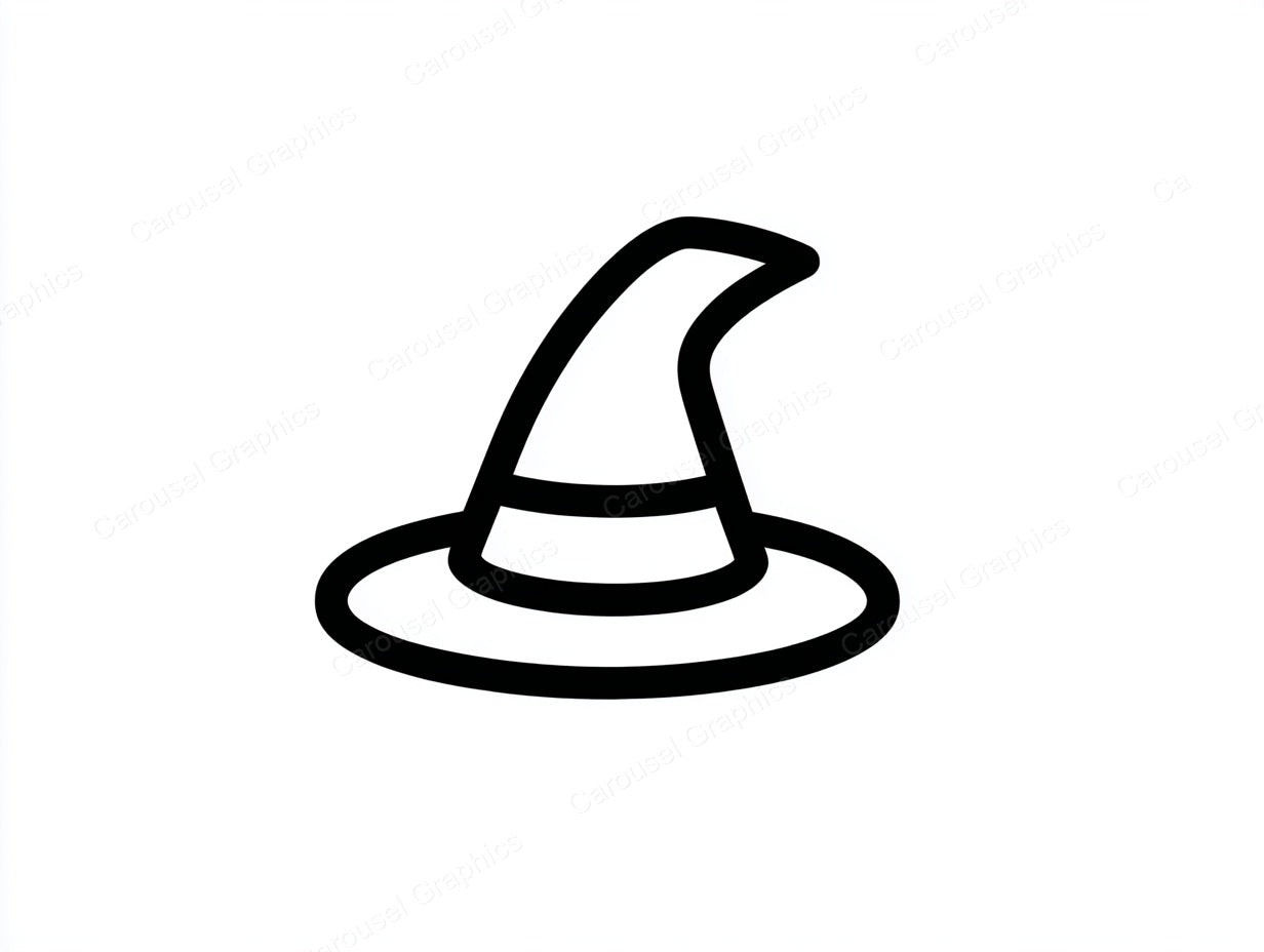 Witch Hat Vector Graphic preview