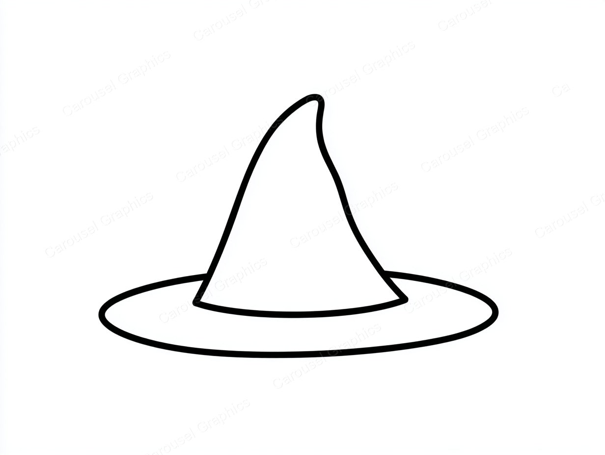 Witch Hat Vector Graphic preview