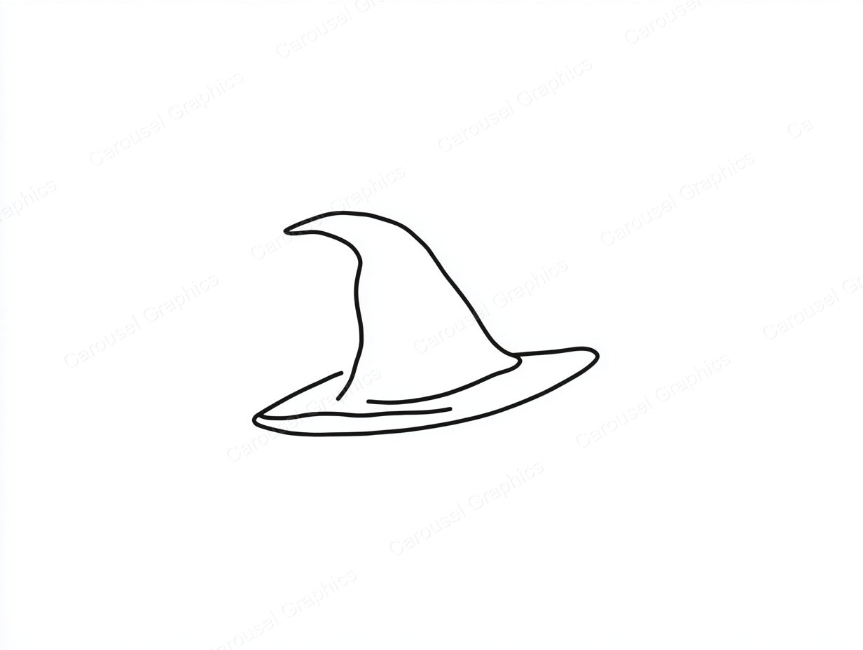 Witch Hat Vector Graphic preview