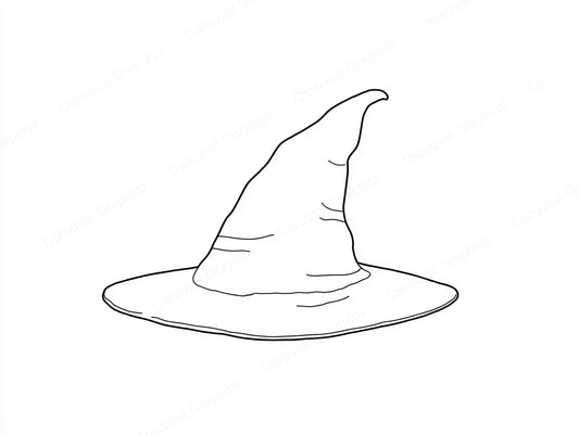 Witch Hat Vector Graphic preview