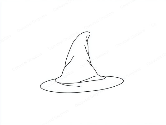 Witch Hat Vector Graphic preview