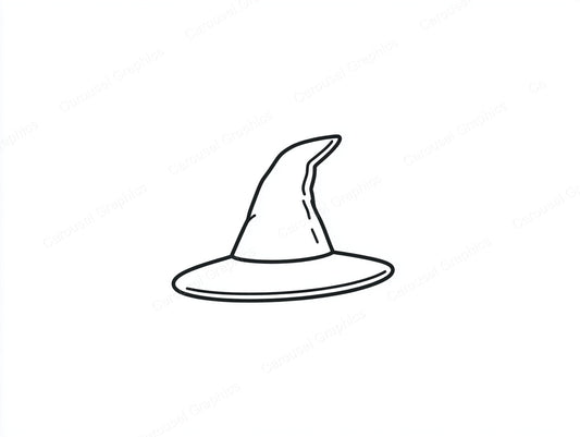 Witch Hat Vector Graphic preview