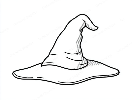 Witch Hat Vector Graphic preview