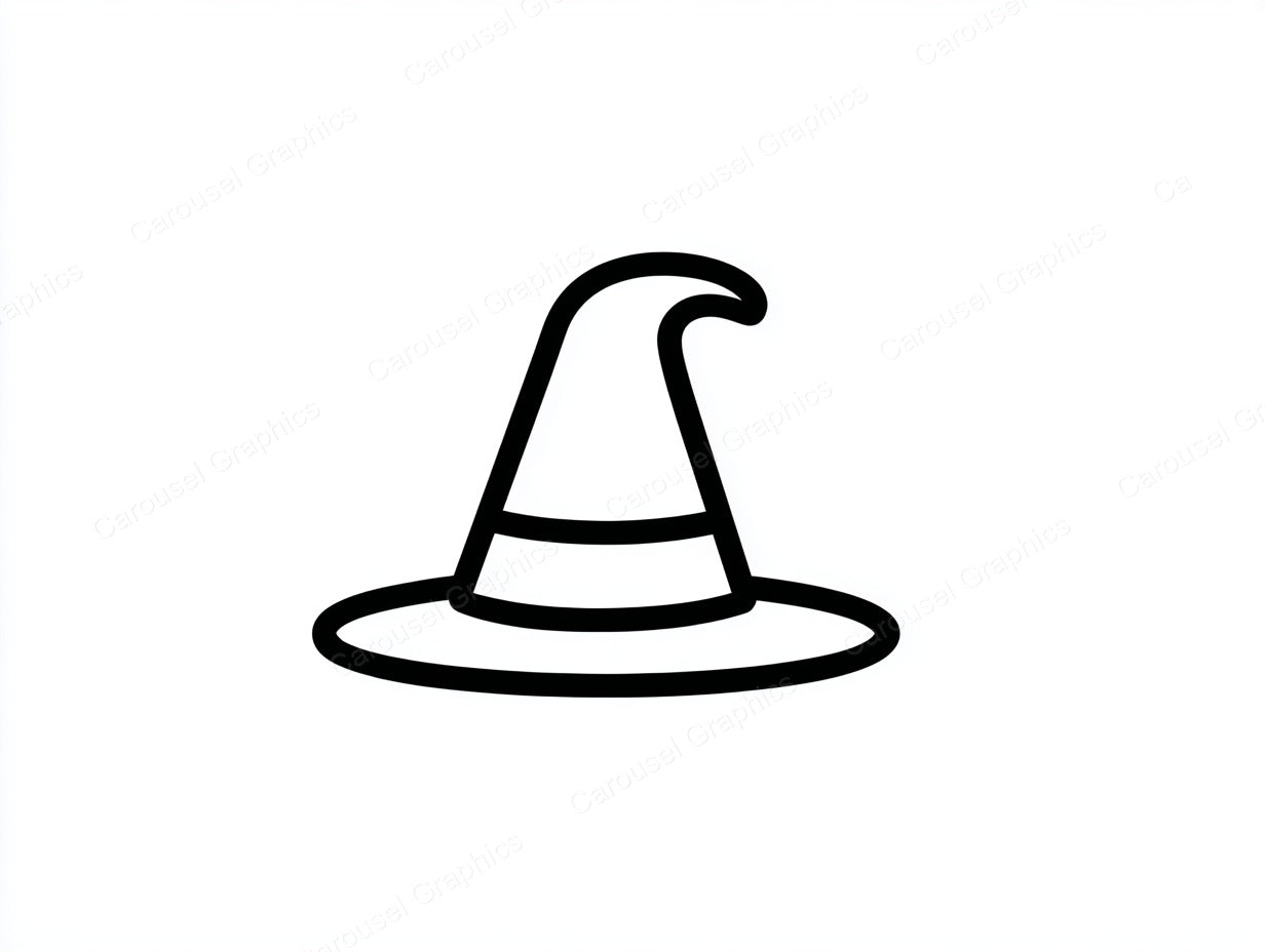 Witch Hat Vector Graphic preview