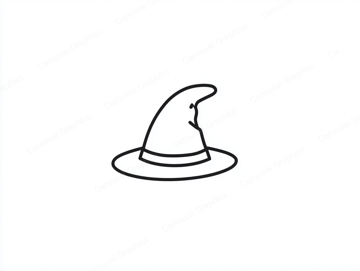 Witch Hat Vector Graphic preview