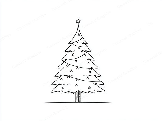 Christmas Tree Vector Graphic preview