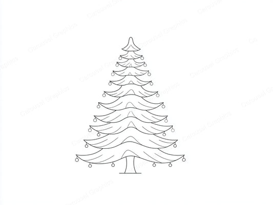 Christmas Tree Vector Graphic preview
