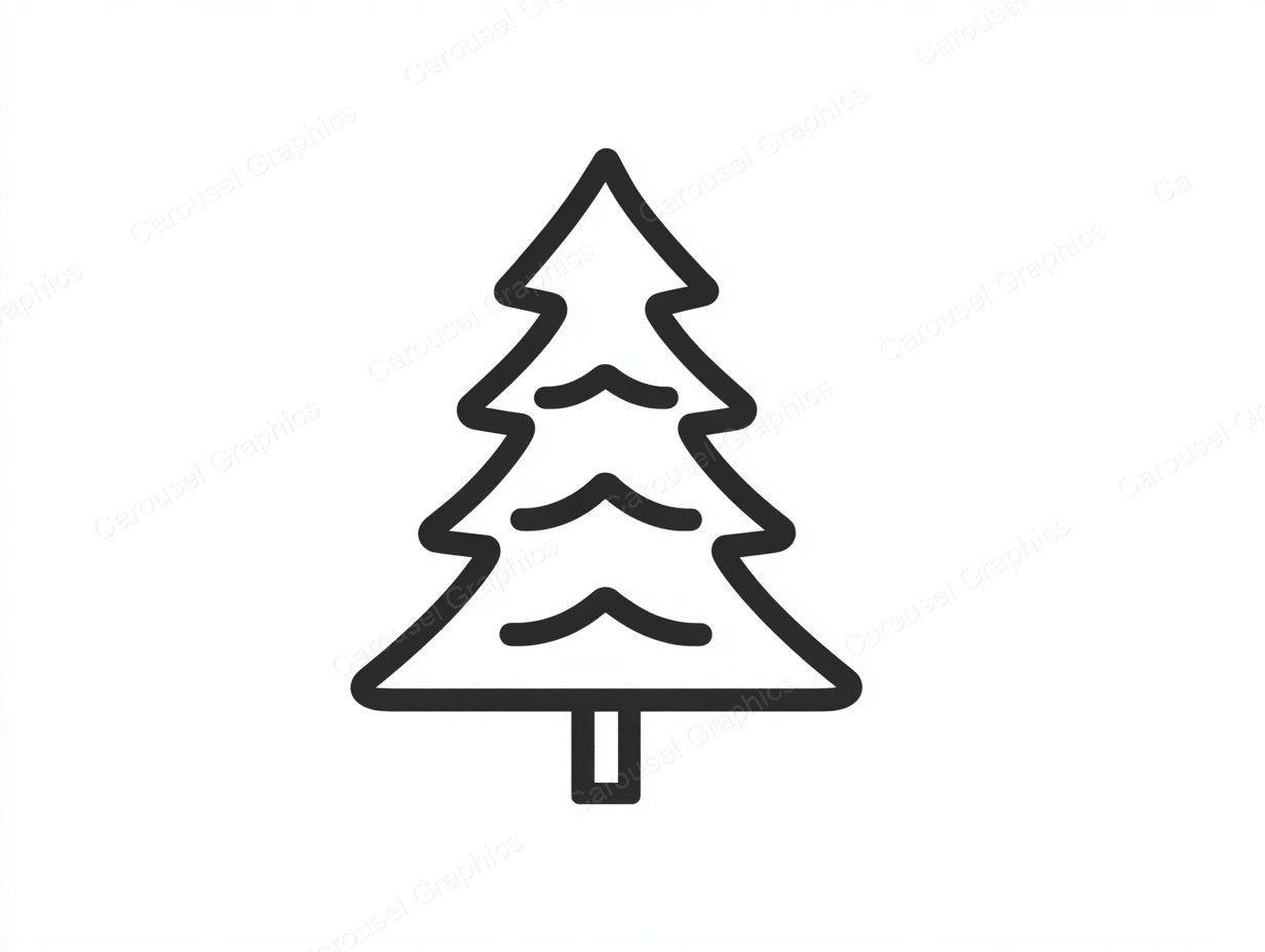 Christmas Tree Vector Graphic preview