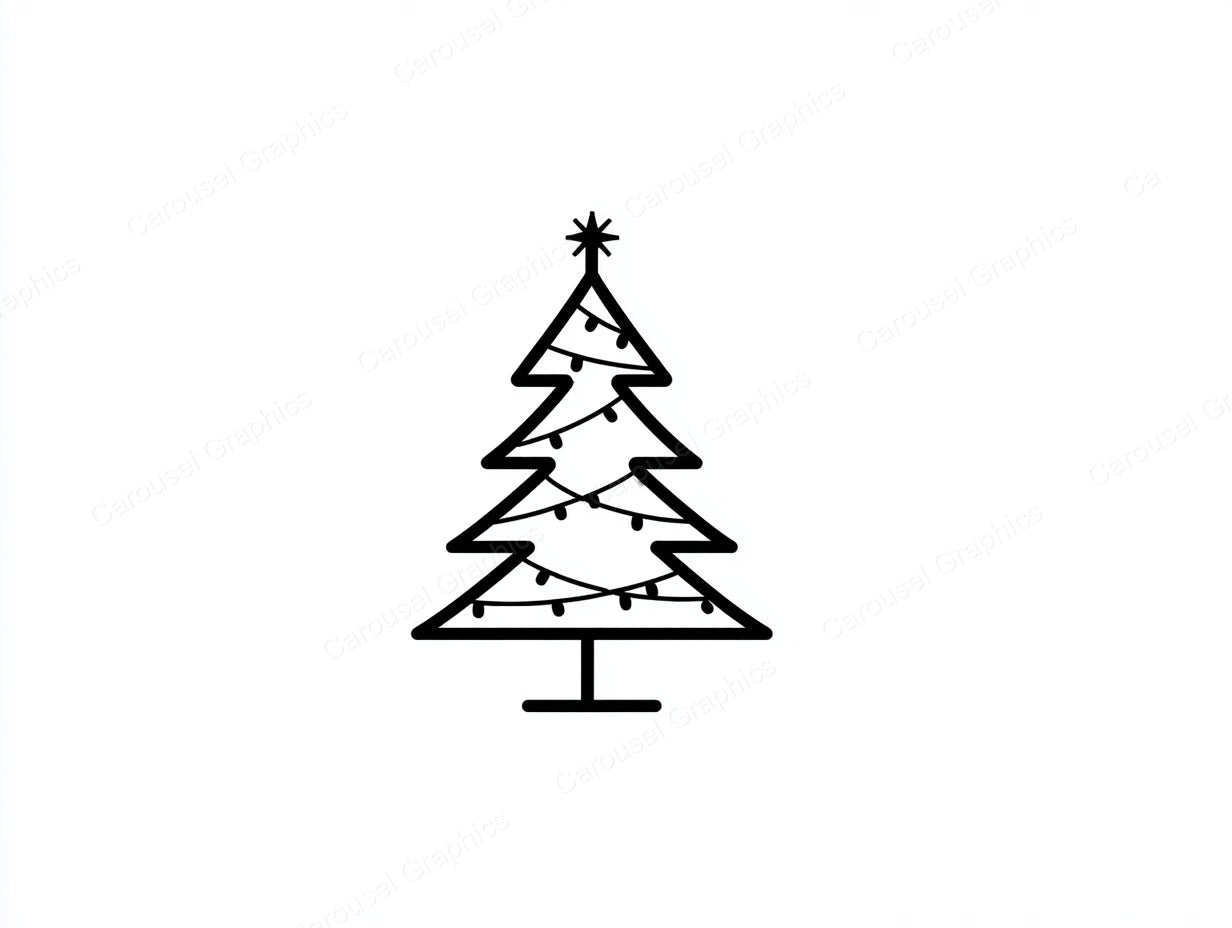 Christmas Tree Vector Graphic preview
