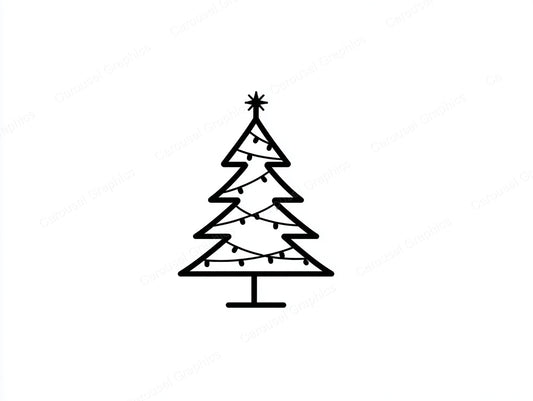 Christmas Tree Vector Graphic preview