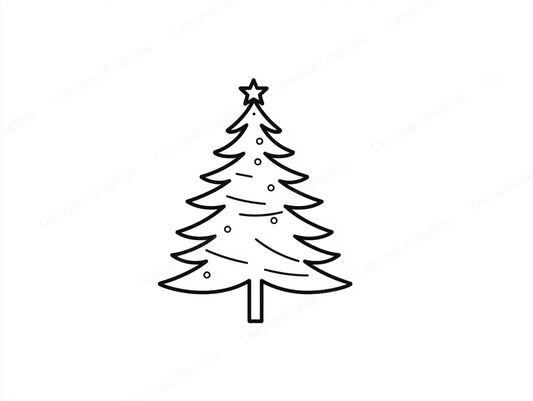 Christmas Tree Vector Graphic preview