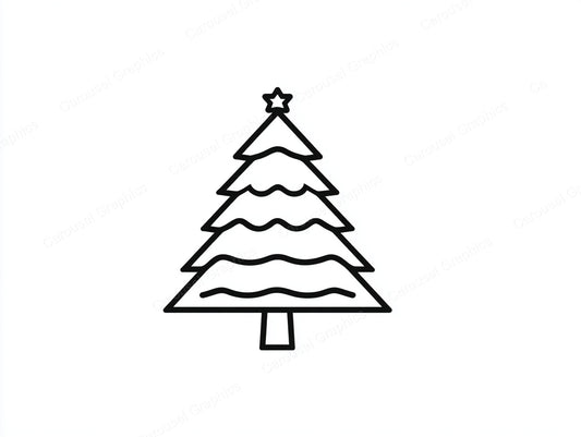 Christmas Tree Vector Graphic preview