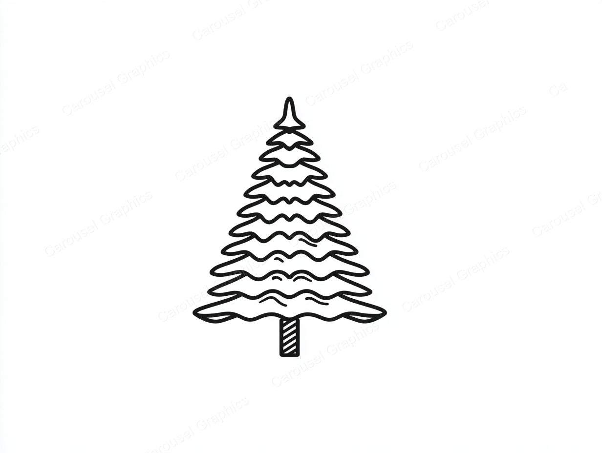 Christmas Tree Vector Graphic preview