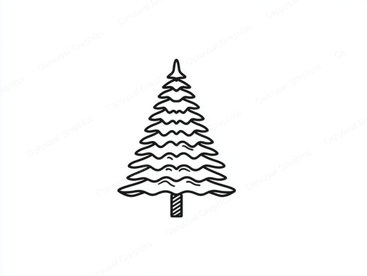 Christmas Tree Vector Graphic preview