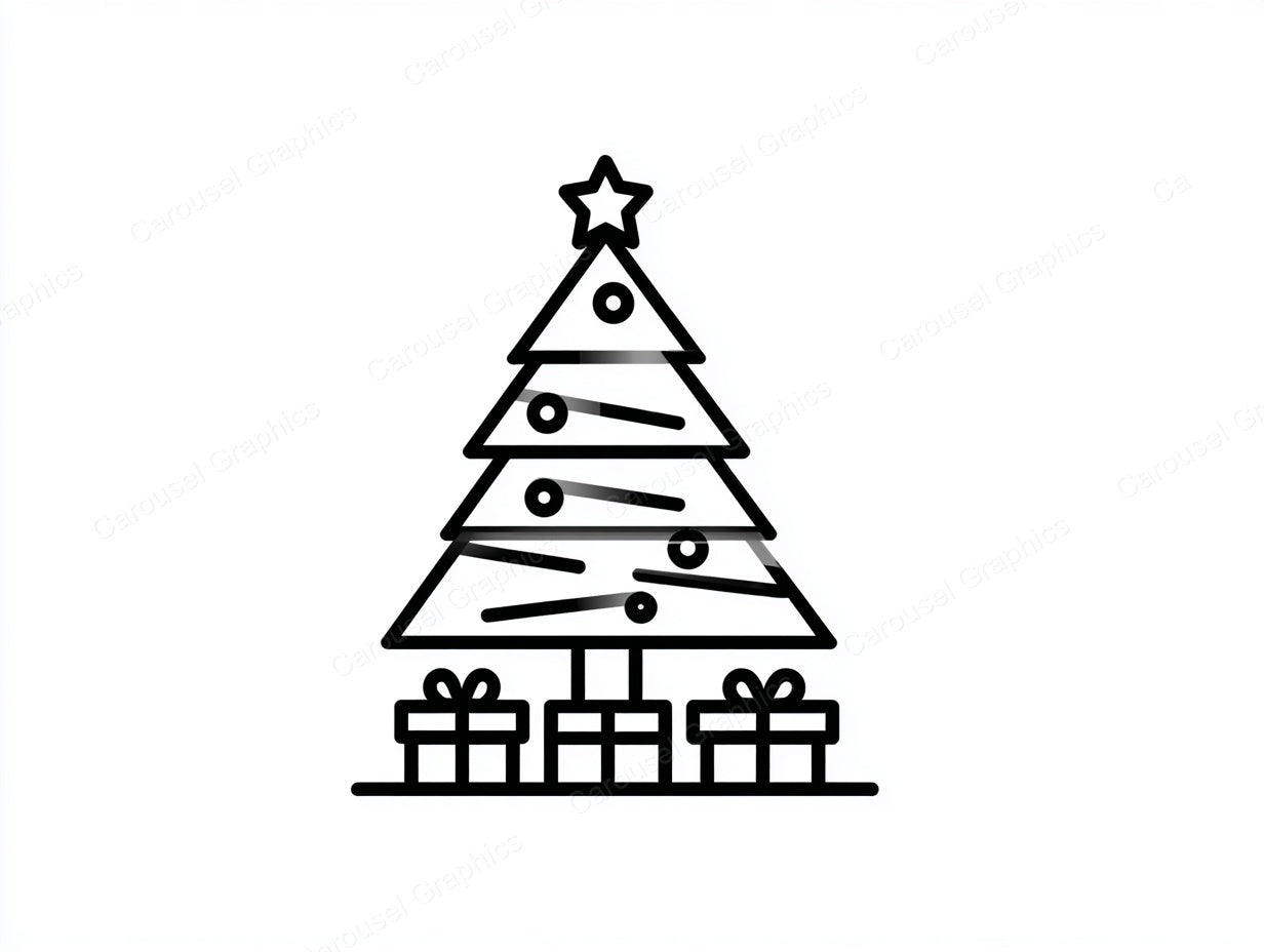 Christmas Tree Vector Graphic preview