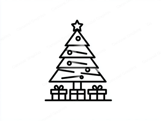 Christmas Tree Vector Graphic preview
