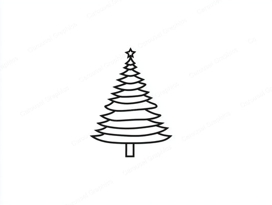 Christmas Tree Vector Graphic preview