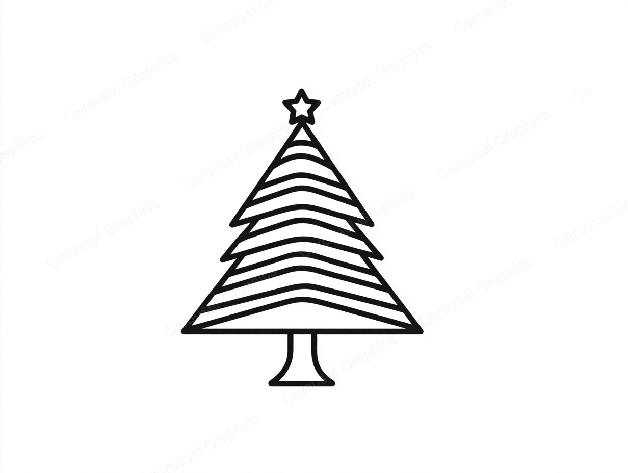 Christmas Tree Vector Graphic preview