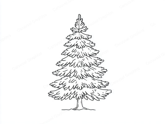 Christmas Tree Vector Graphic preview