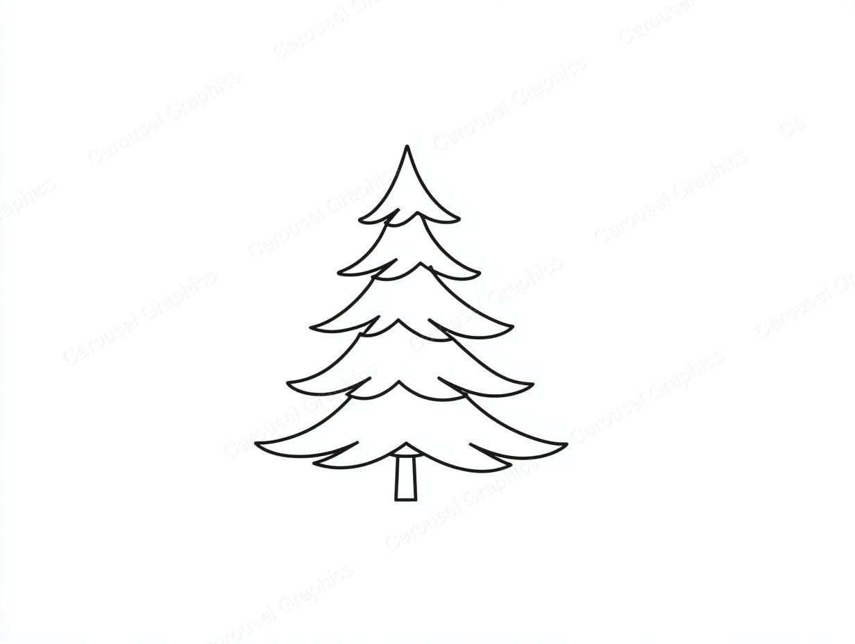 Christmas Tree Vector Graphic preview
