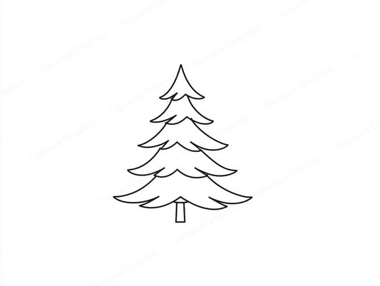 Christmas Tree Vector Graphic preview