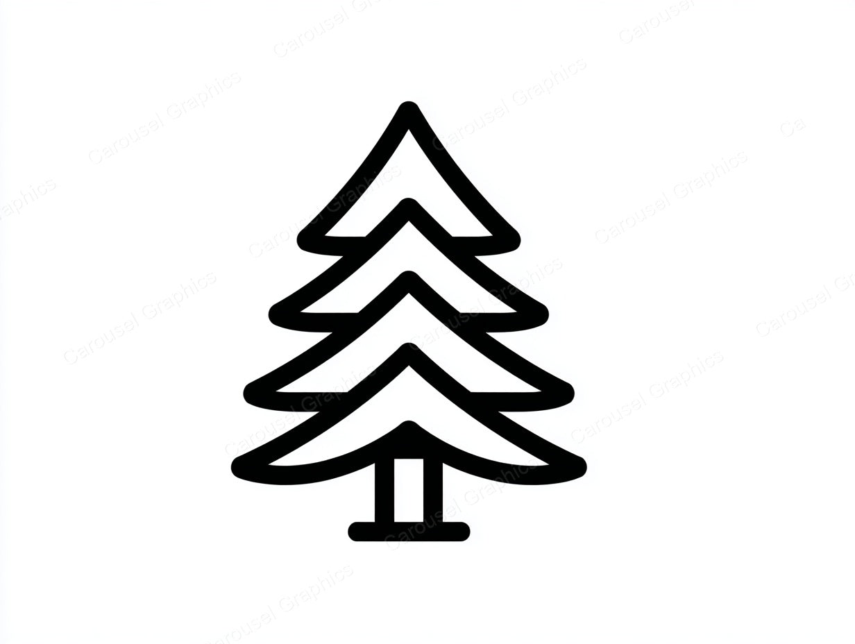 Christmas Tree Vector Graphic preview