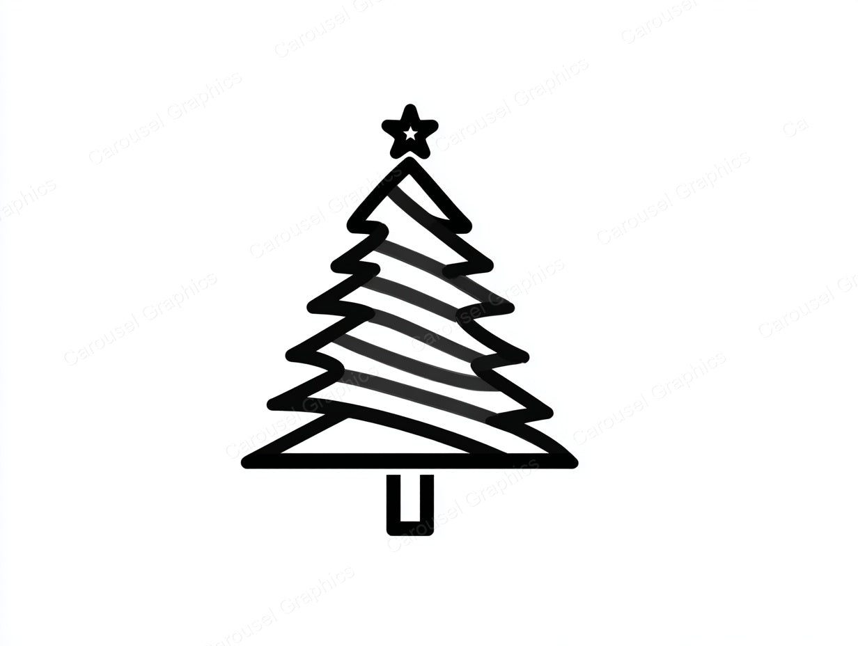 Christmas Tree Vector Graphic preview
