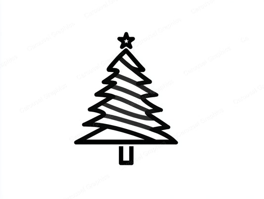 Christmas Tree Vector Graphic preview