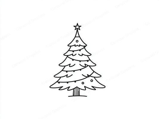 Christmas Tree Vector Graphic preview