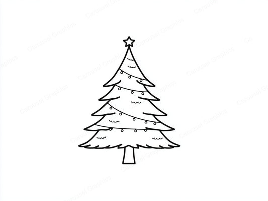 Christmas Tree Vector Graphic preview