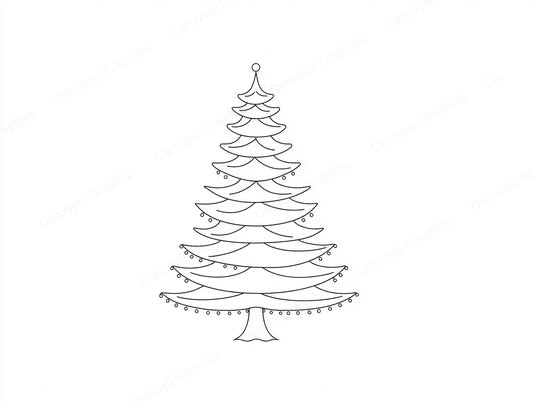 Christmas Tree Vector Graphic preview