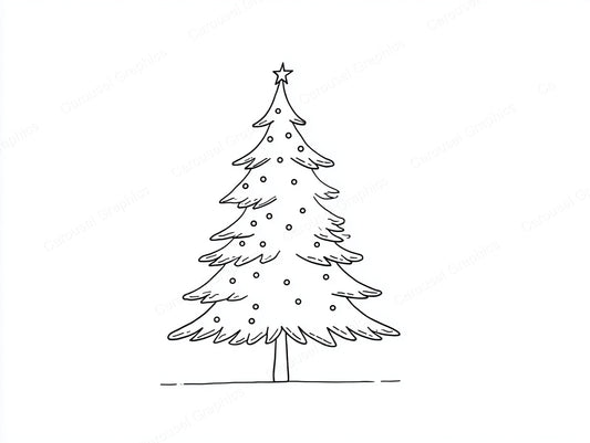 Christmas Tree Vector Graphic preview
