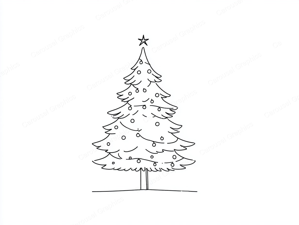 Christmas Tree Vector Graphic preview