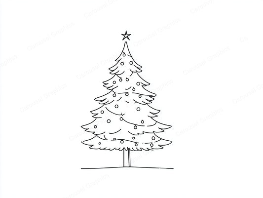 Christmas Tree Vector Graphic preview